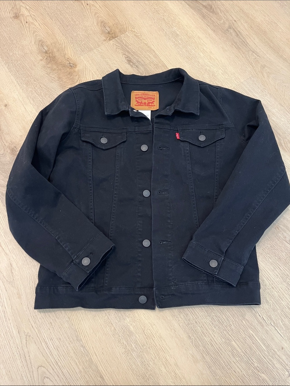 Levi's Youth Black Denim Trucker Jean Jacket